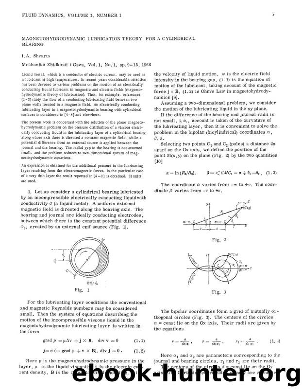 Magnetohydrodynamic lubrication theory for a cylindrical bearing by Unknown