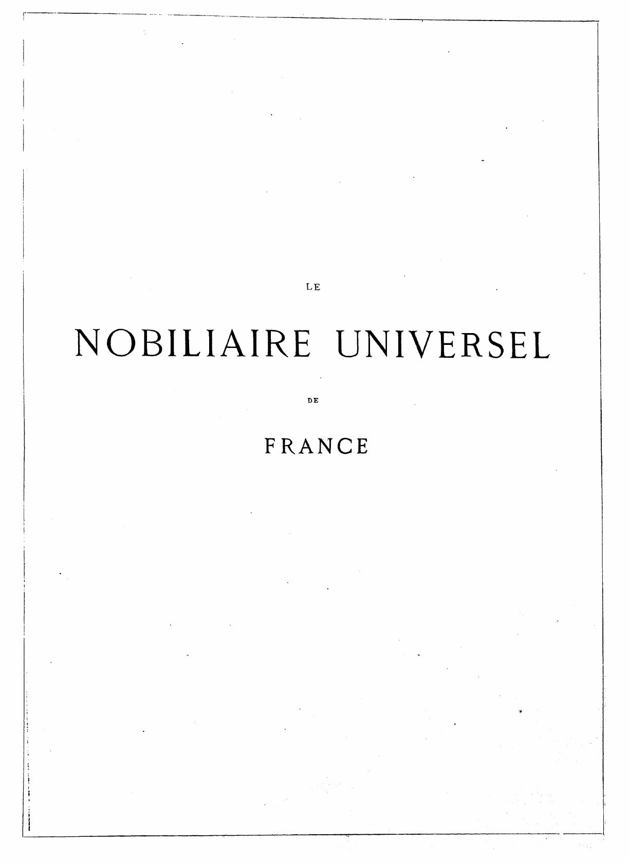Magny L.DE, Publiee SOUS LA Direction DE L. DE Magny by Le nobiliaire universel de france 1865. vol. 1 de la 2-e serie