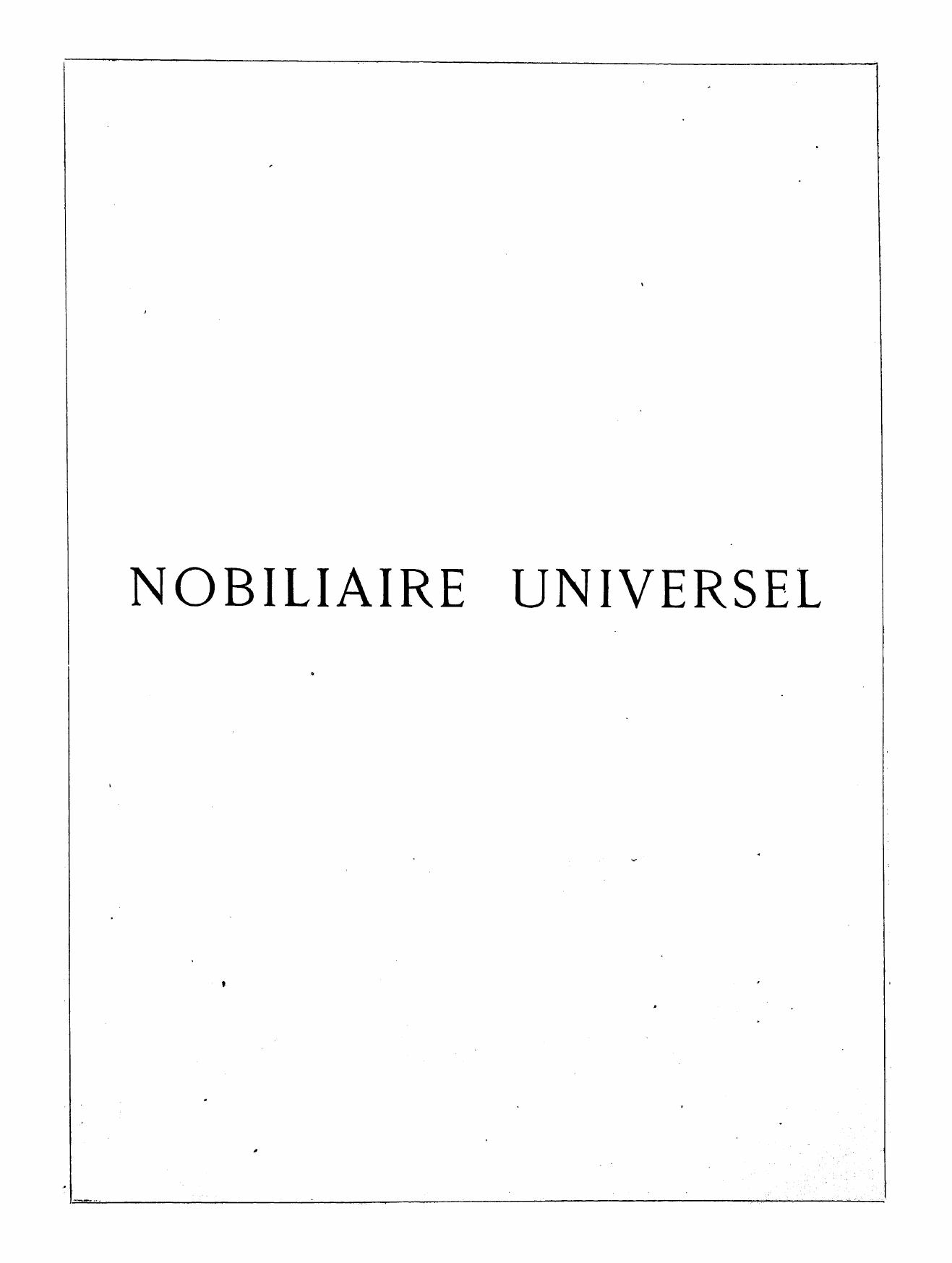 Magny L.DE, Publiee SOUS LA Direction DE L. DE Magny by Nobiliaire universel 1866. vol. 2 de la 2-e serie. vol. 9