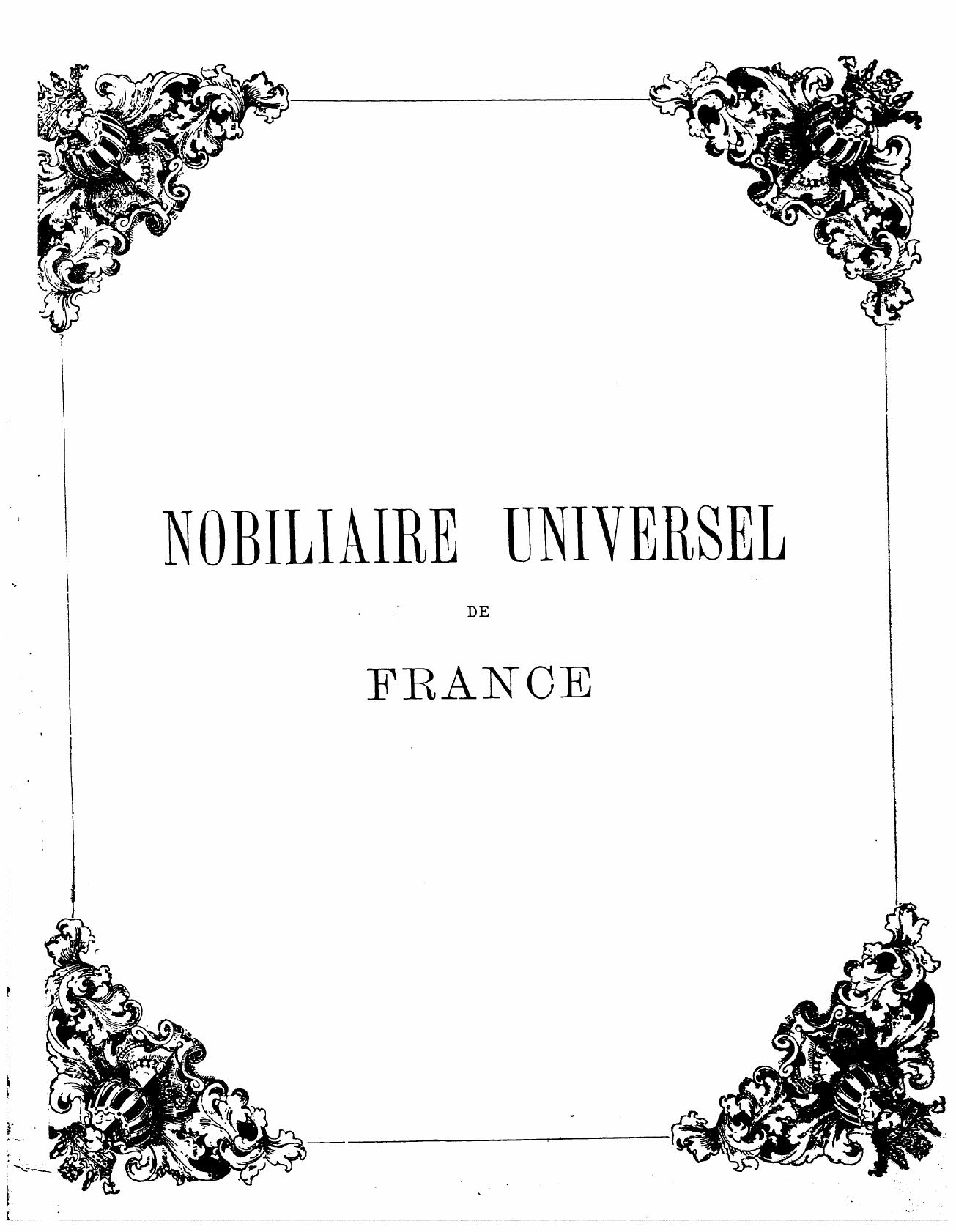 Magny L.DE, Publiee SOUS LA Direction DE L. DE Magny by Nobiliaire universel de france 1890. vol. 20