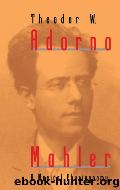 Mahler: A Musical Physiognomy by Theodor W. Adorno & Edmund Jephcott (Translator)