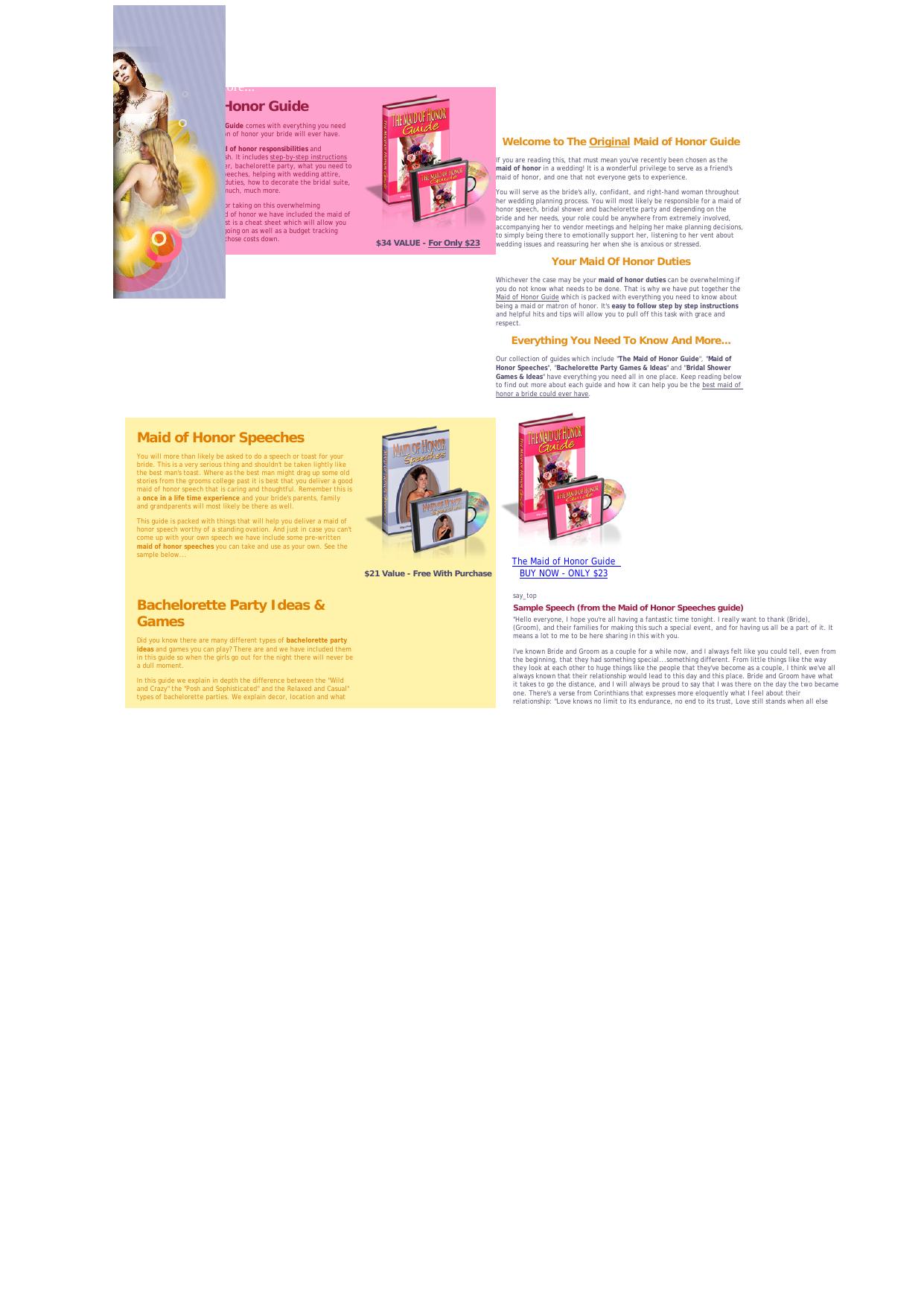 Maid Of Honor Duties And Speeches. by Best of Kuszter's Collection