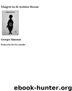 Maigret En De Weduwe Besson by Georges Simenon