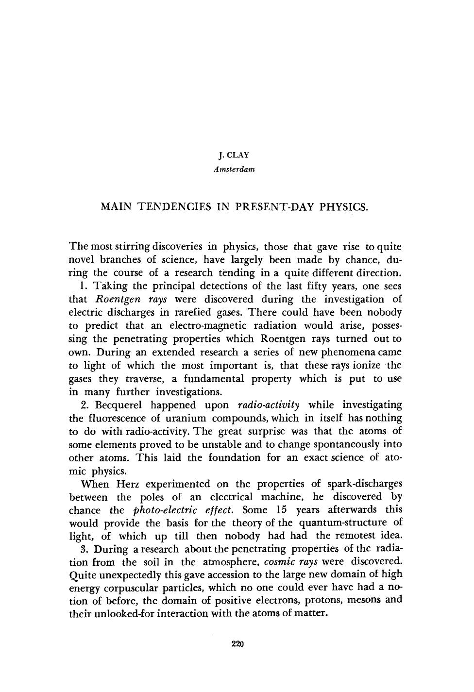 Main tendencies in present-day physics by Unknown