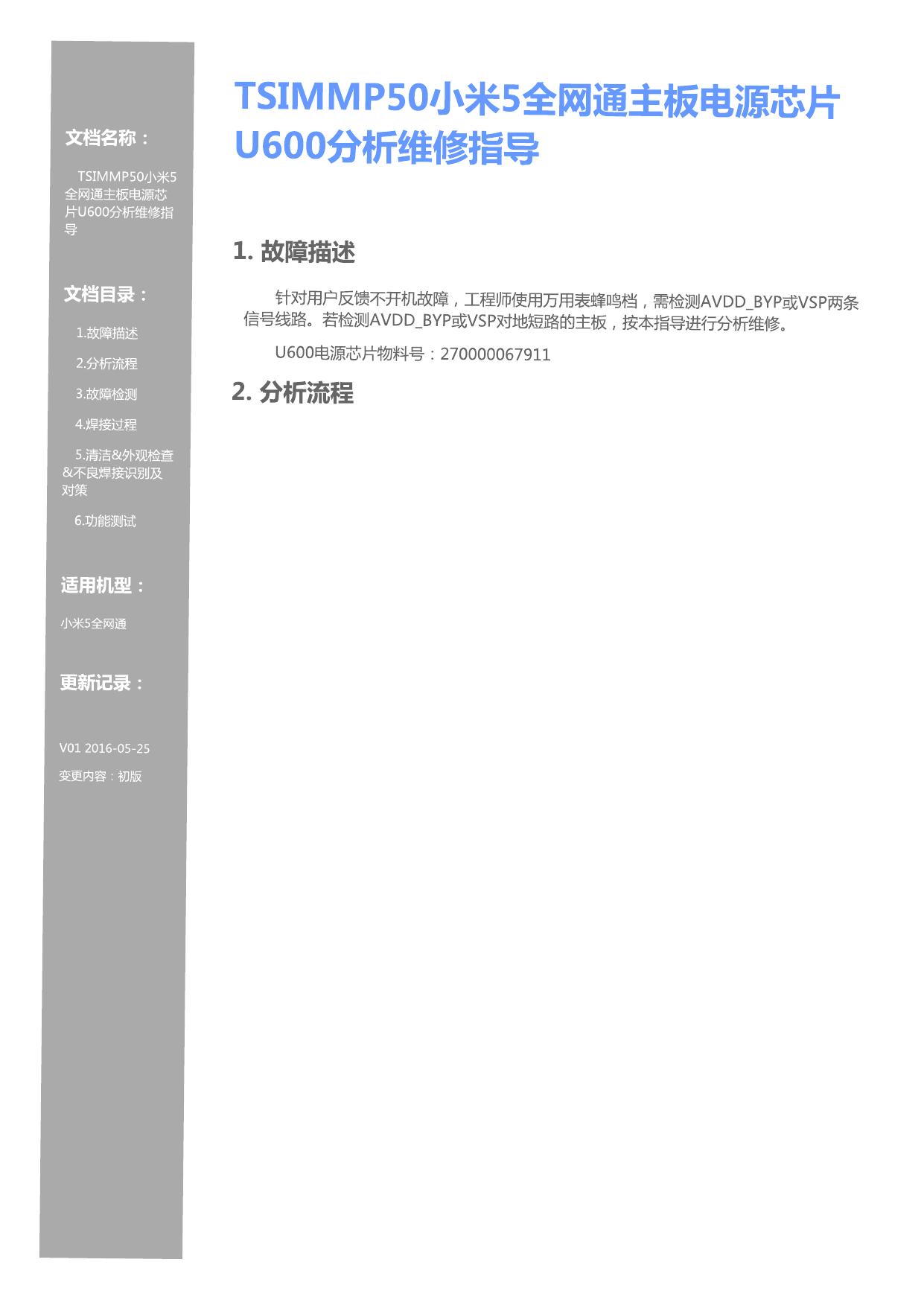 Mainboard power chip U600 analysis and maintenance guidance by Unknown