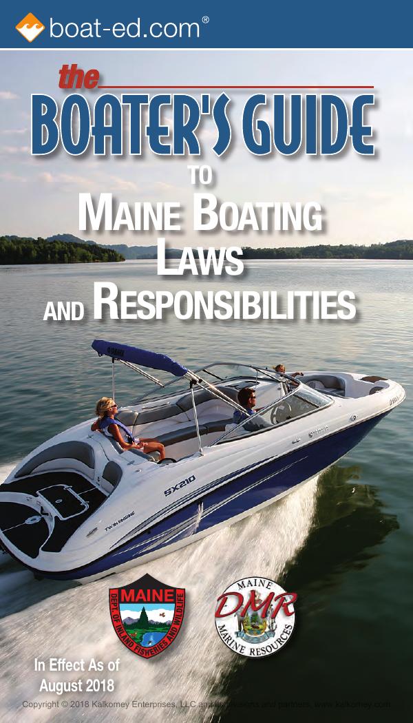 Maine boating laws and guidelines DMR and IFW guide by Unknown