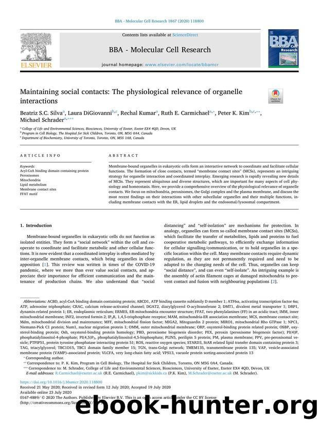 Maintaining social contacts_ The physiological relevance of organelle interactions by unknow