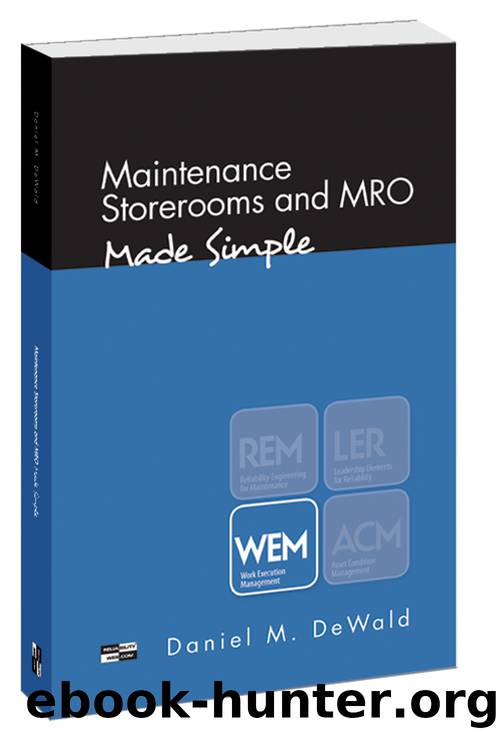 Maintenance Storerooms and MRO - Made Simple by DeWald Daniel M