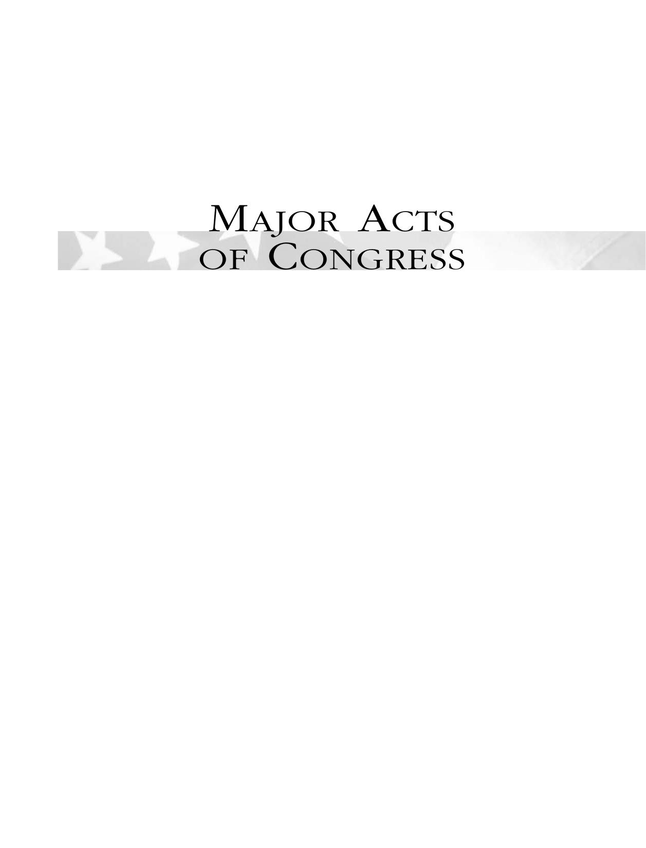 Major Acts of Congress Vol 3 (N-Z) by Brian K. Landsberg