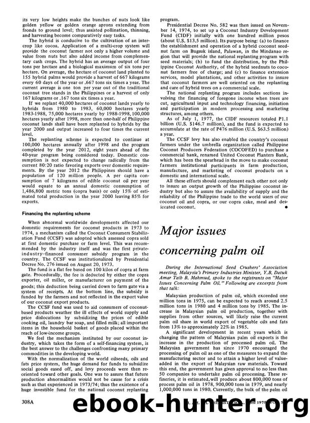 Major issues concerning palm oil by Unknown