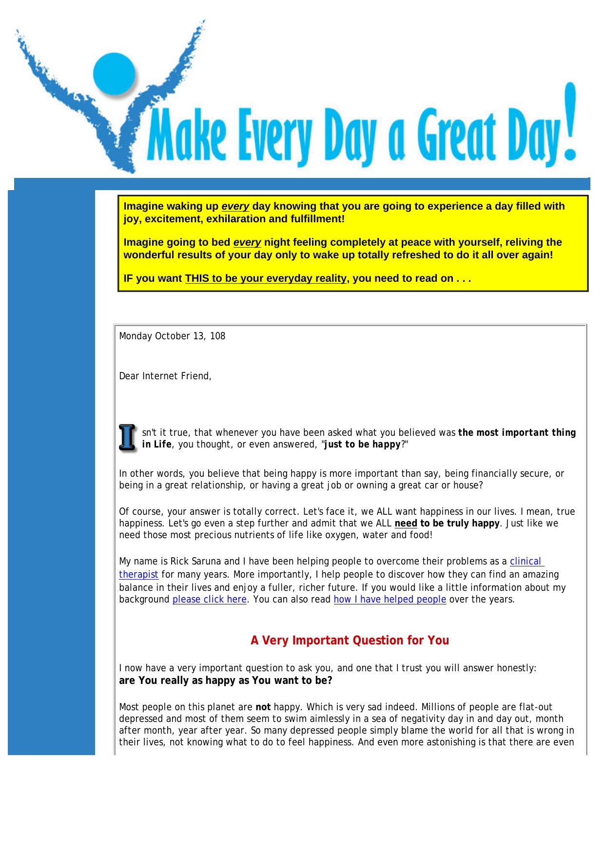 Make Every Day A Great Day. by Best of Kuszter's Collection