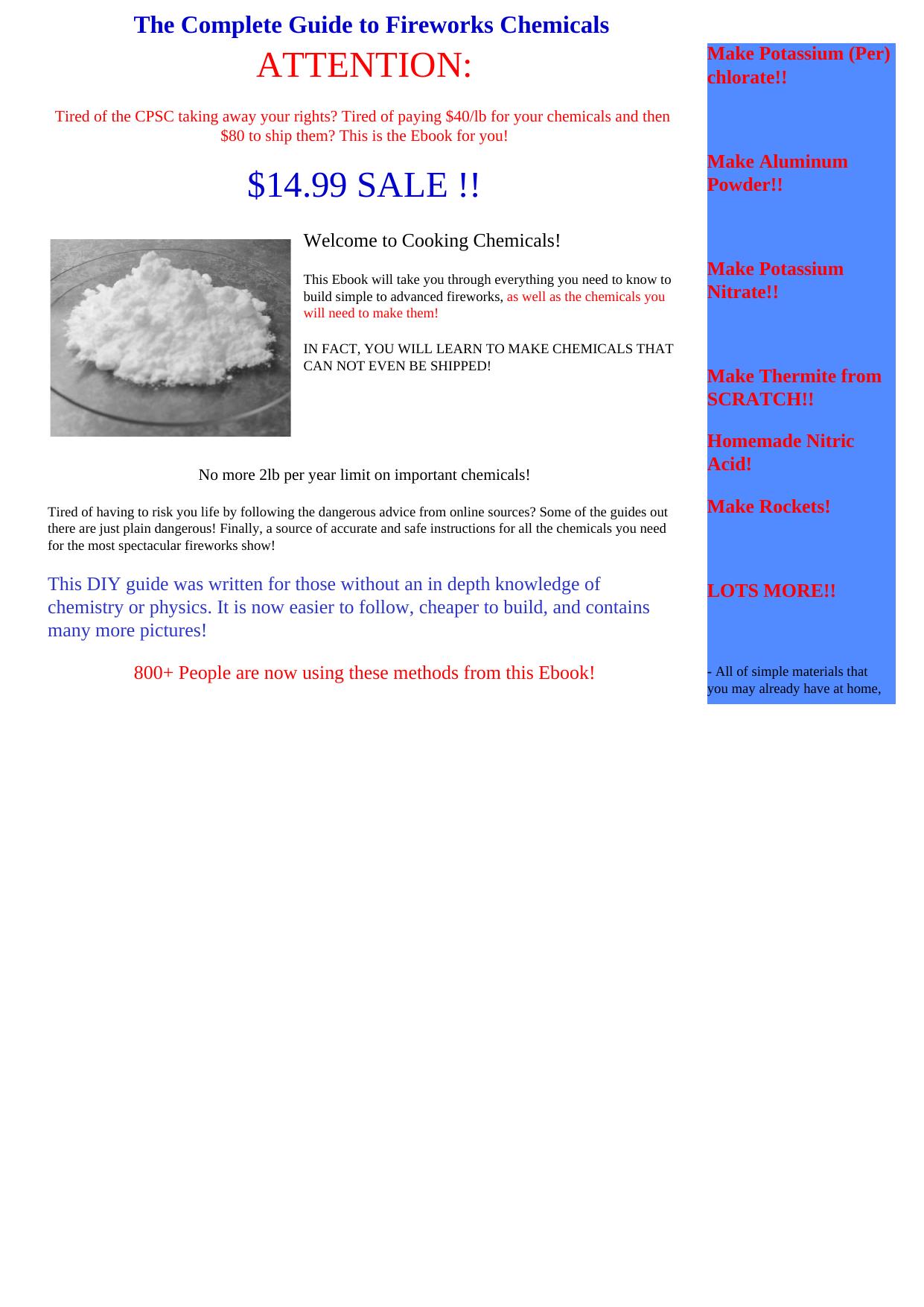 Make Firework Chemicals For Cheap! by Best of Kuszter's Collection