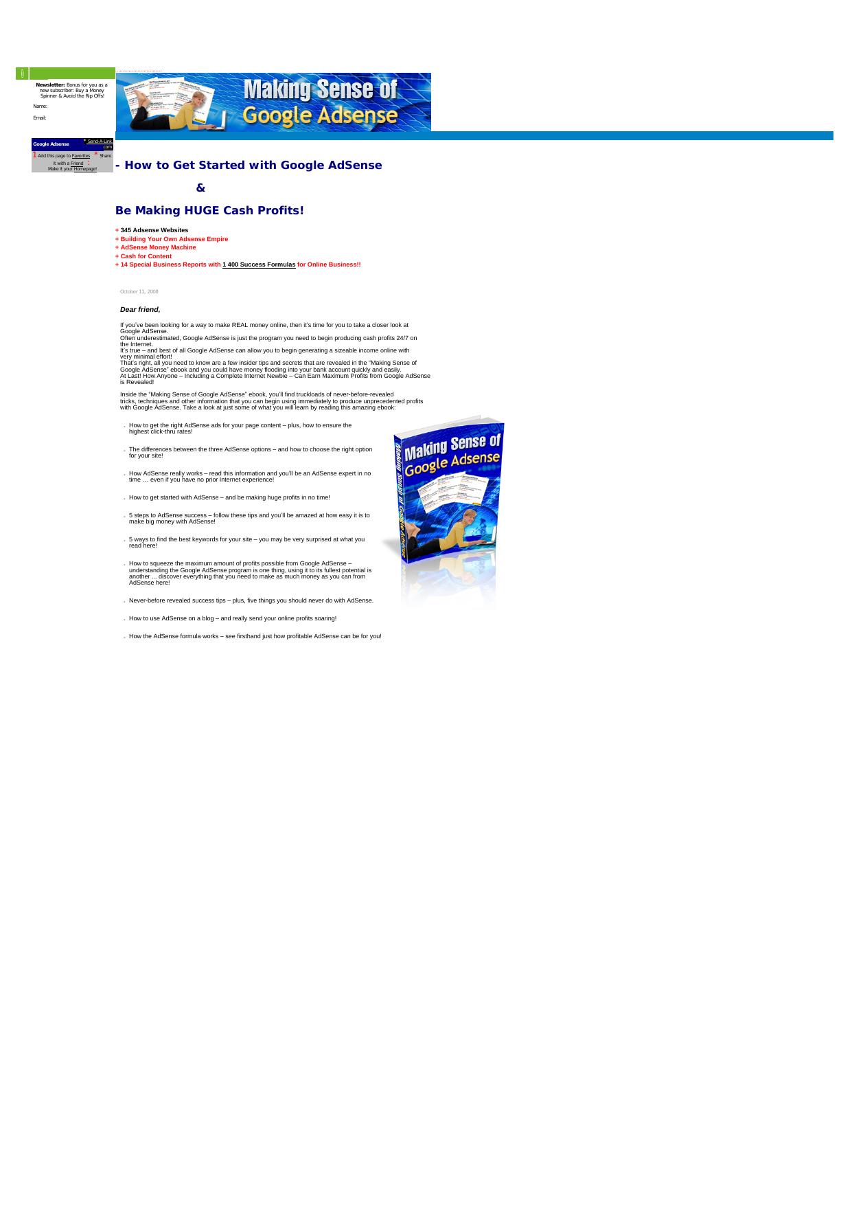 Make Huge Cash Profits With Google Adsense! by Best of Kuszter's Collection