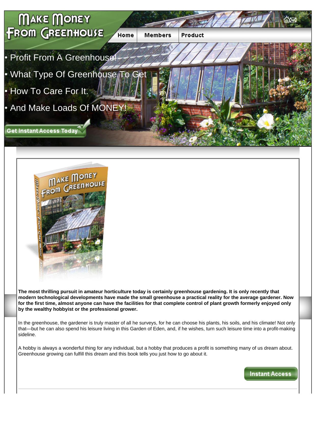 Make Money From Greenhouse. by Best of Kuszter's Collection