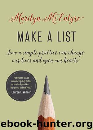 Make a List: How a Simple Practice Can Change Our Lives and Open Our Hearts by Marilyn McEntyre