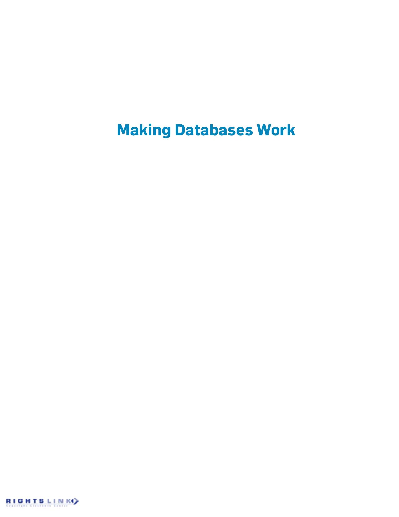 Making Databases Work: The Pragmatic Wisdom of Michael Stonebraker by Michael L. Brodie