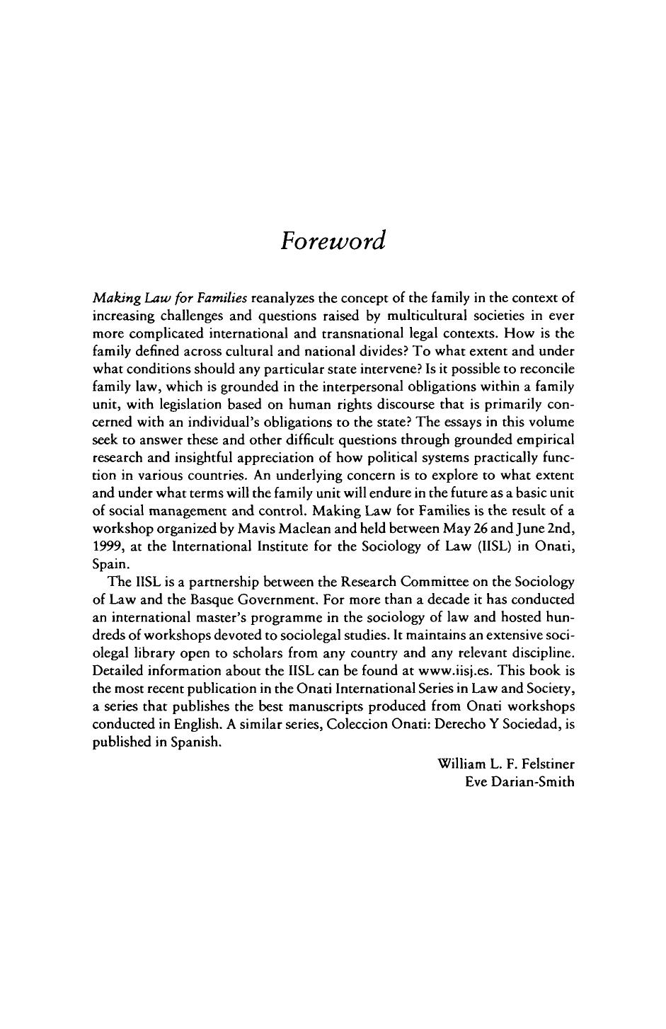 Making Law for Families by Mavis Maclean (editor)