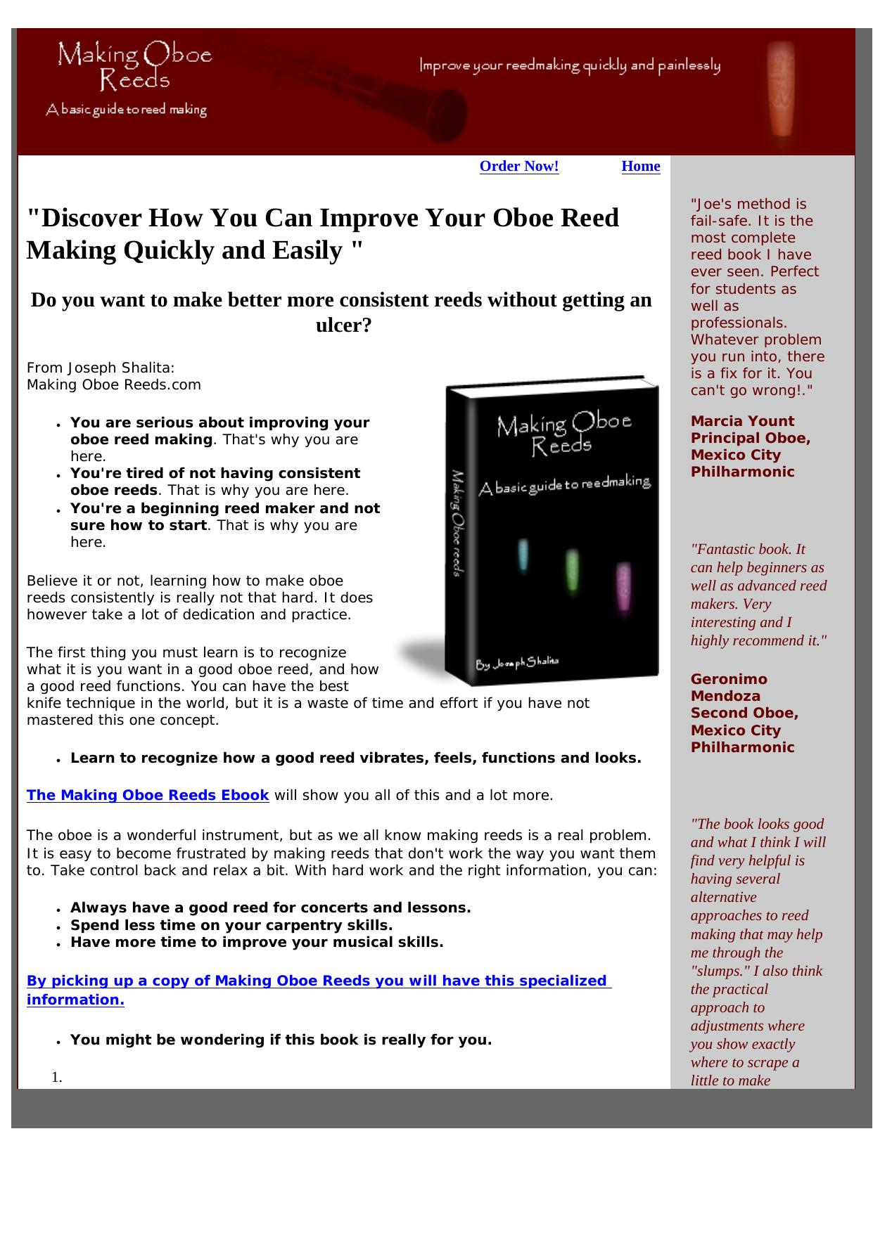 Making Oboe Reeds. by Best of Kuszter's Collection