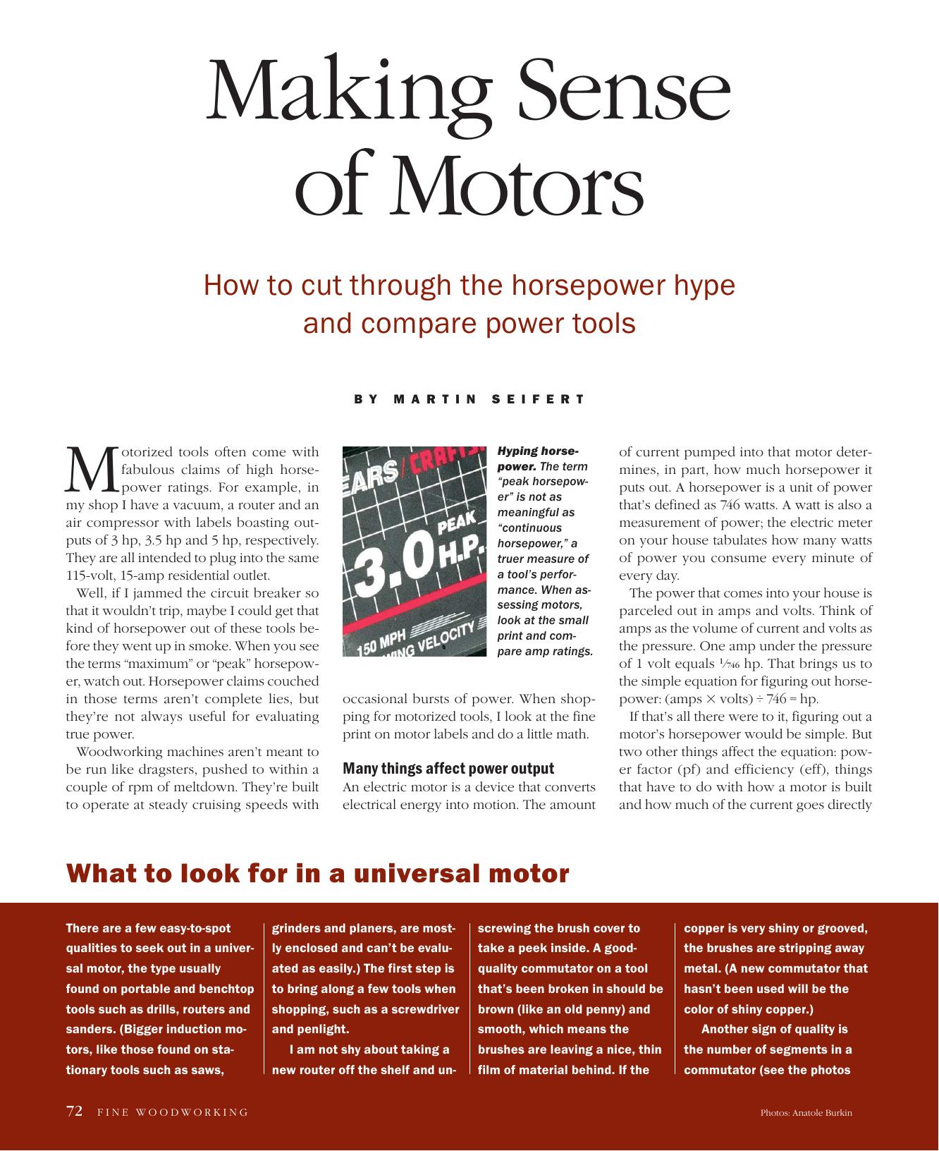 Making Sense of Motors by Martin Seifert