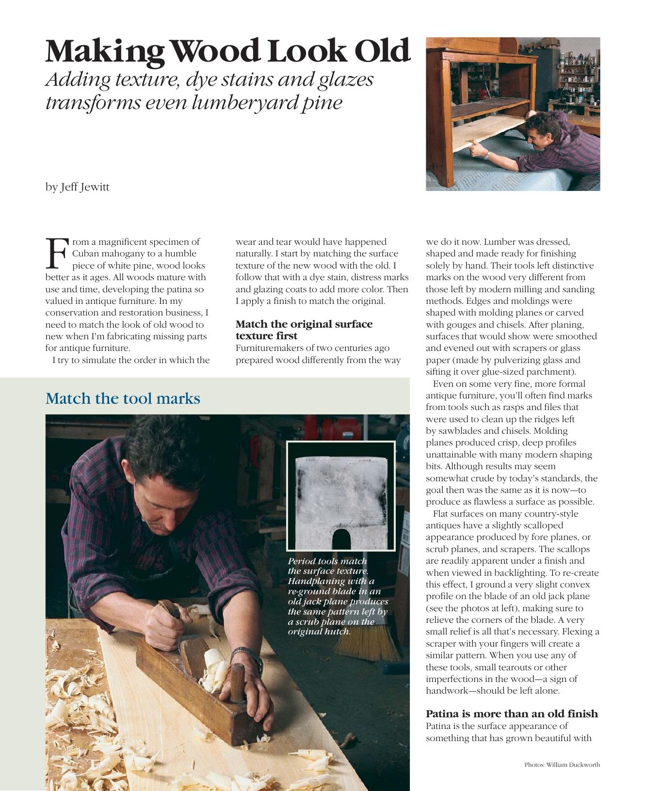 Making Wood Look Old by Jeff Jewitt