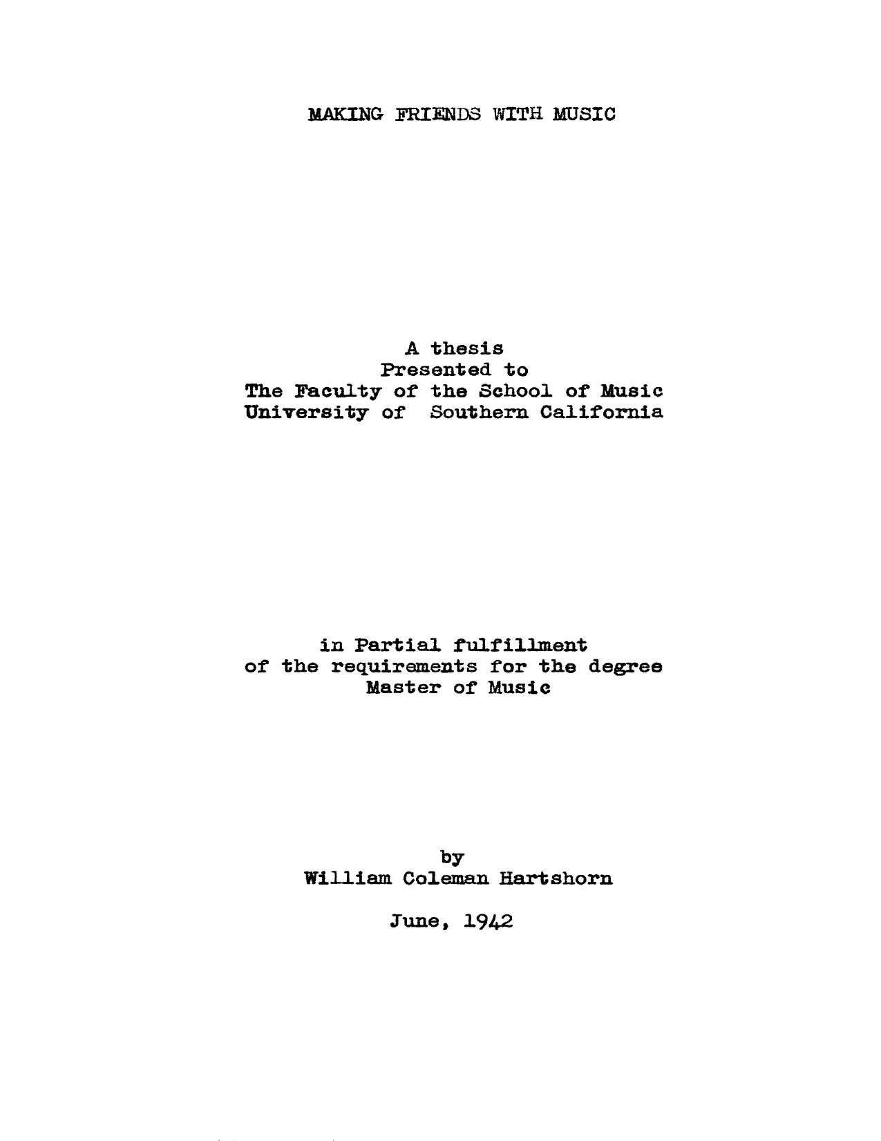 Making friends with music by Hartshorn W. C