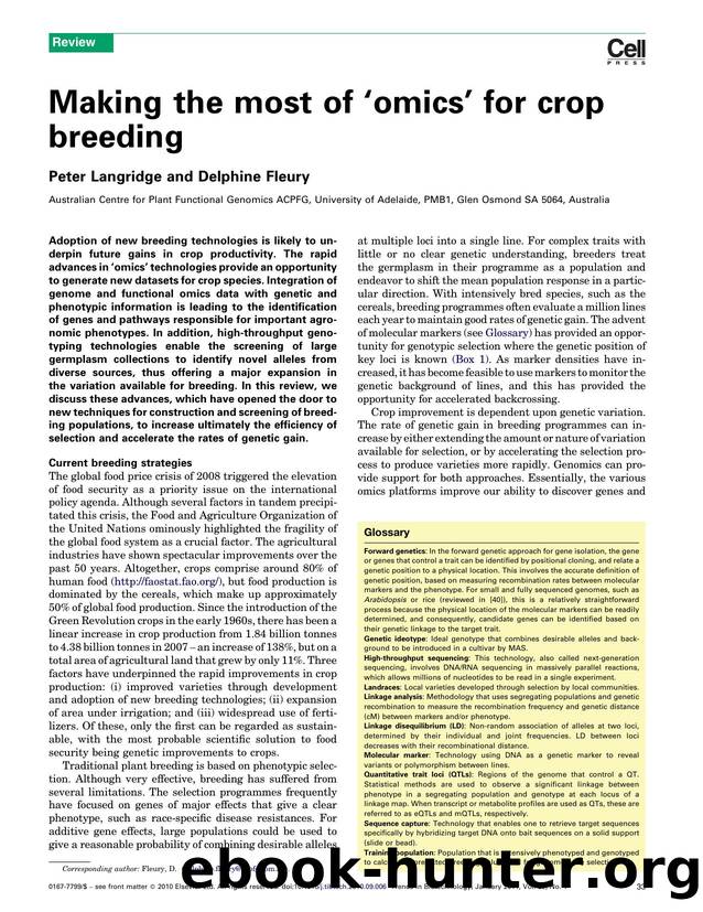 Making the most of Ã¢â¬ËomicsÃ¢â¬â¢ for crop breeding by Peter Langridge