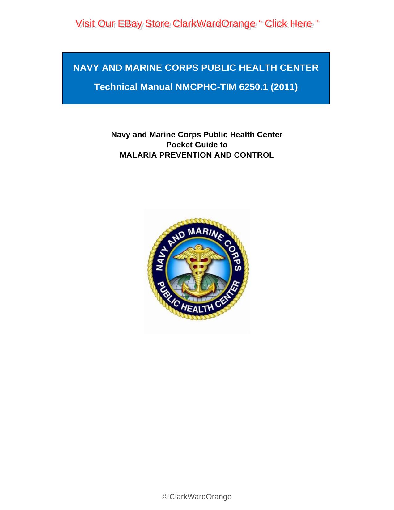 Malaria Pocket Guide, by the U.S. Navy by Unknown