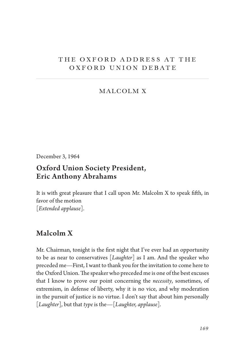 Malcolm X at Oxford Union: Racial Politics in a Global Era by Saladin Ambar