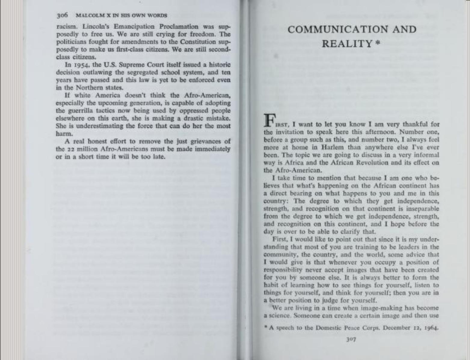 Malcolm X by Communication & Reality (1964)