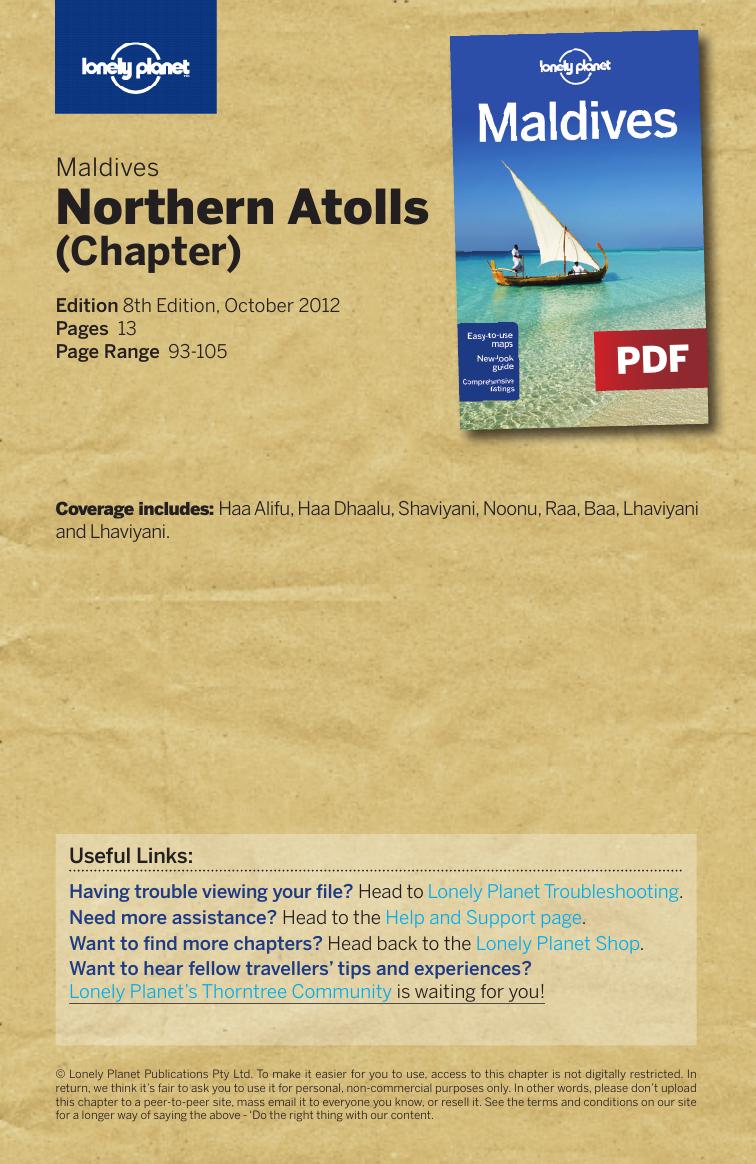 Maldives 8 - Northern Atolls (chapter) by Lonely Planet