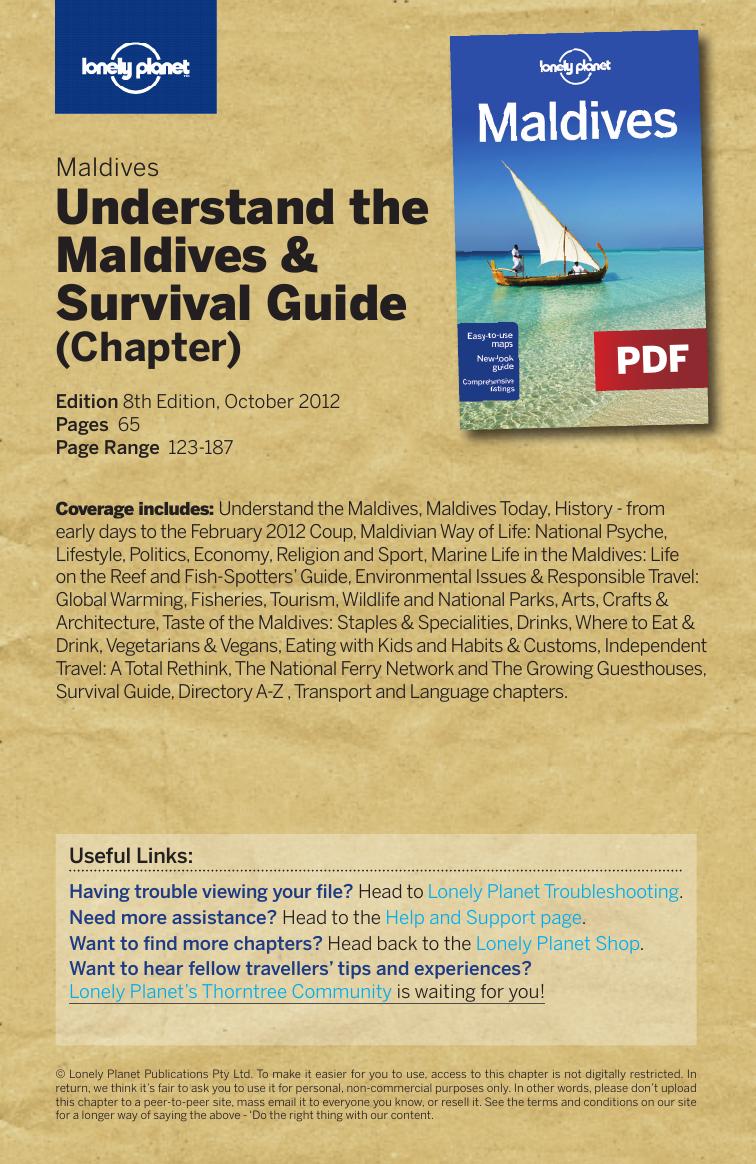 Maldives 8 - Understand the Maldives & Survival guide (Chapter) by Lonely Planet