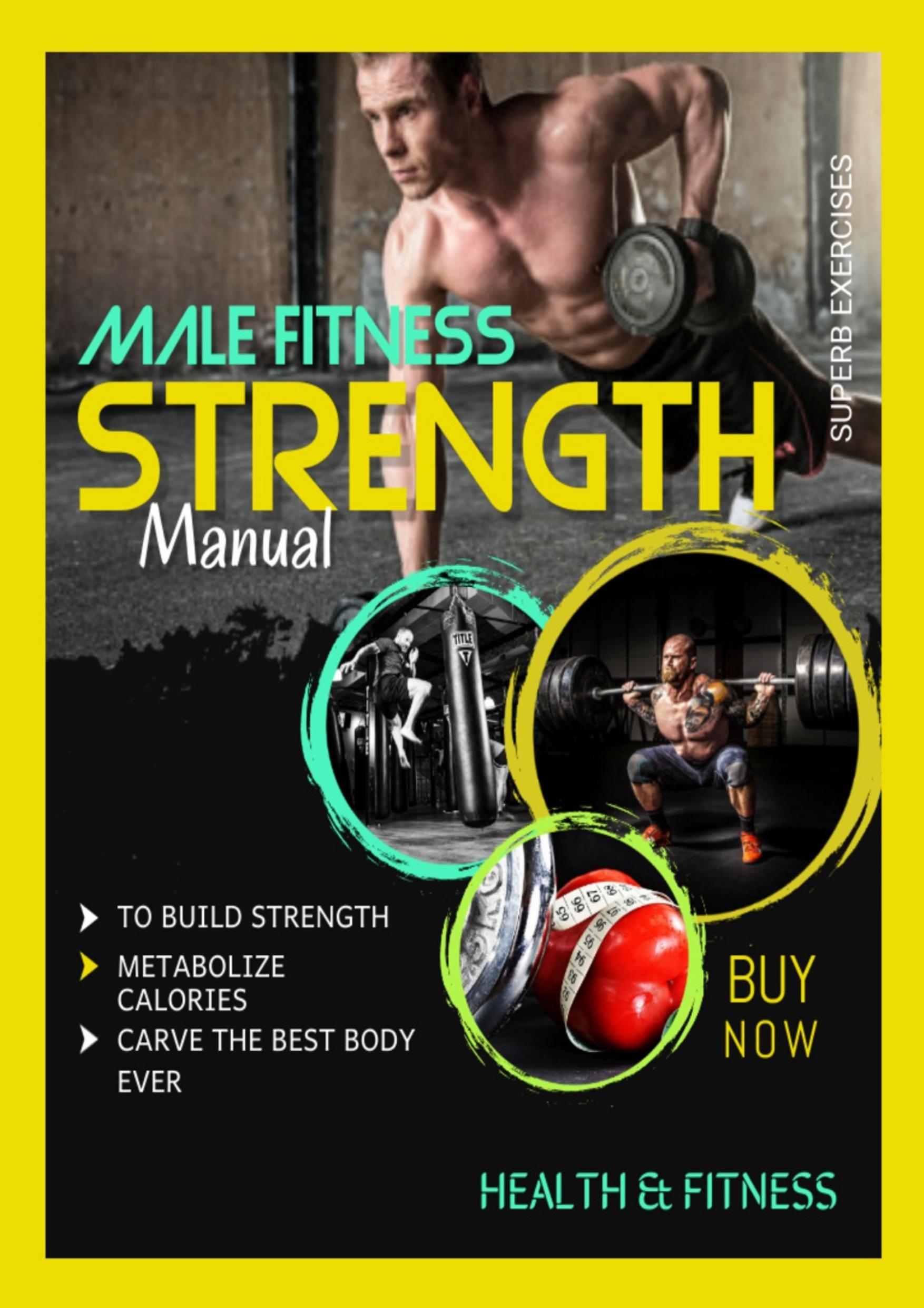 Male Fitness Strength Manual by Health & Fitness (2021) by Health & Fitness