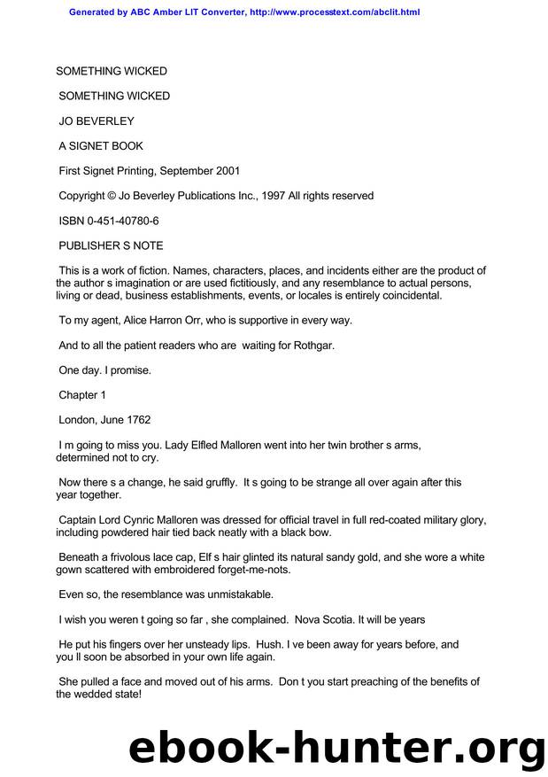 Malloren 3 by Jo Beverley