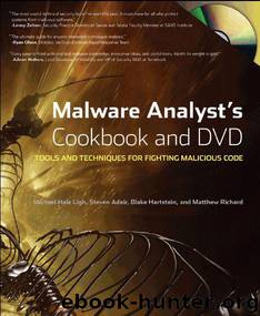 Malware Analyst's Cookbook: Tools and Techniques for Fighting Malicious Code by Michael Ligh & Steven Adair & Blake Hartstein & Matthew Richard