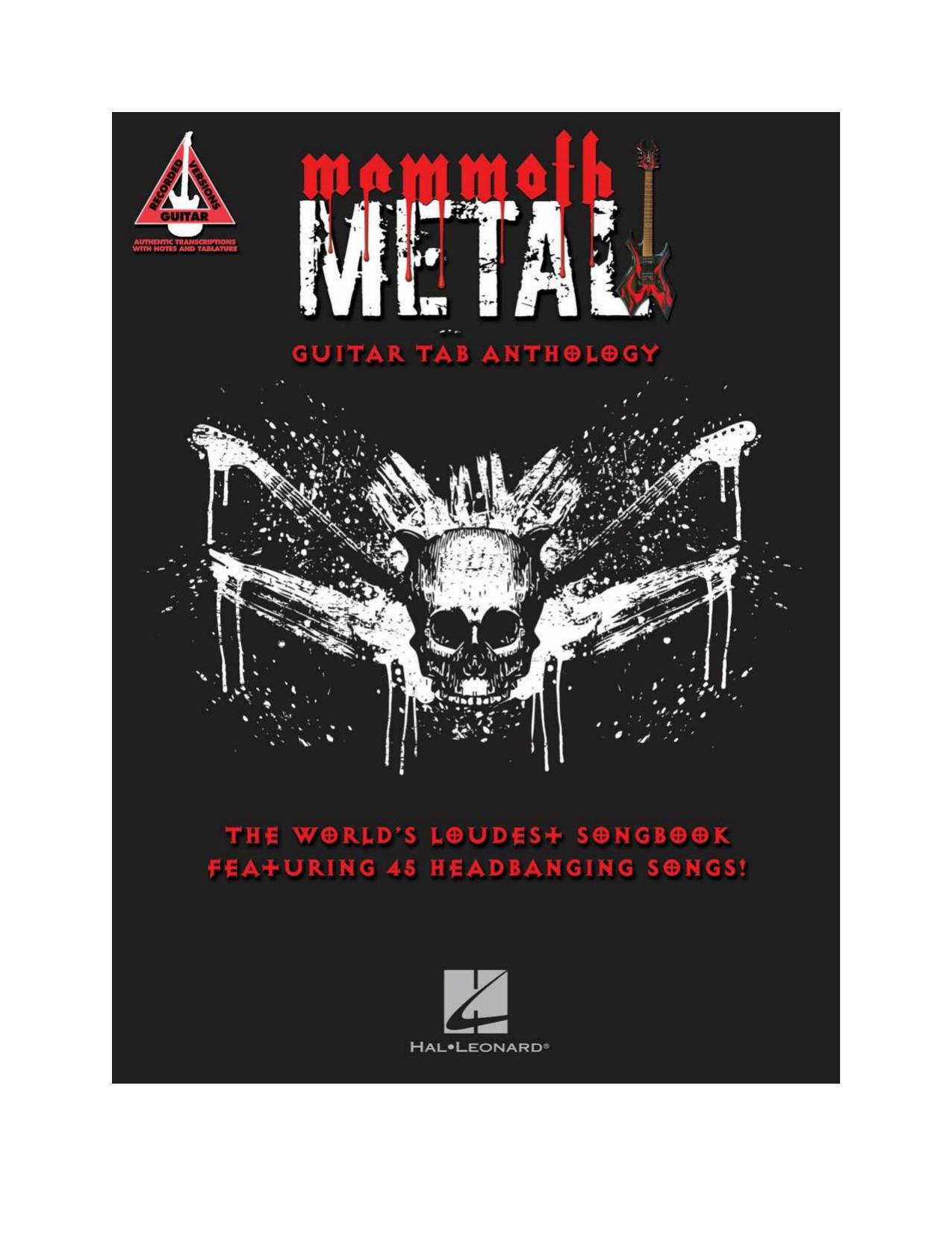 Mammoth Metal Guitar Tab Anthology by Hal Leonard Corp