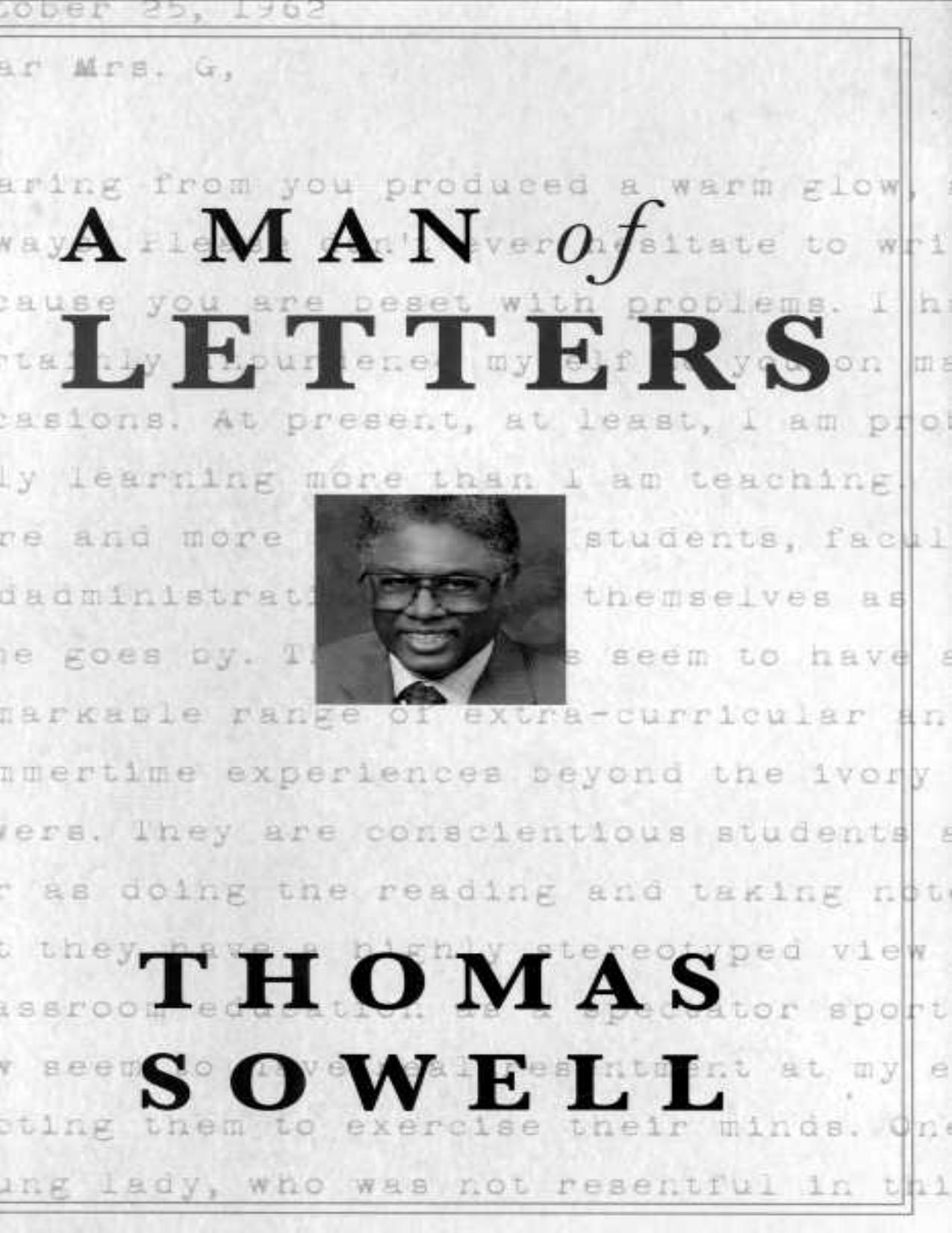 Man of Letters by Thomas Sowell