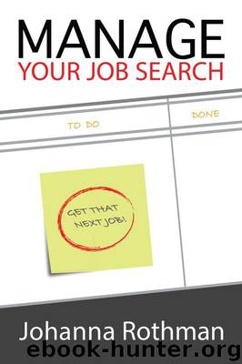 Manage Your Job Search (james tumino) by Johanna Rothman
