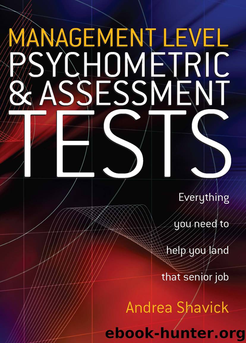Management Level Psychometric and Assessment Tests by Author