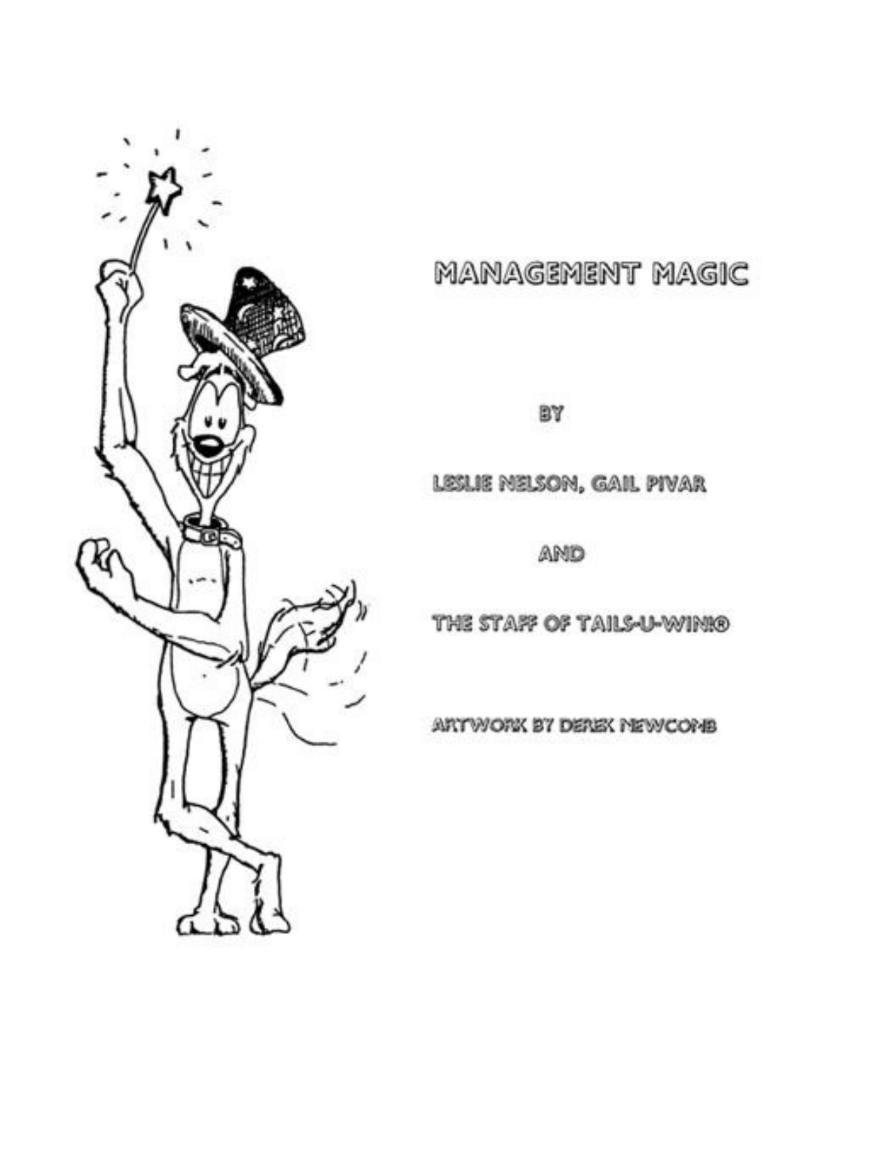 Management Magic by Leslie Nelson; Gail Pivar