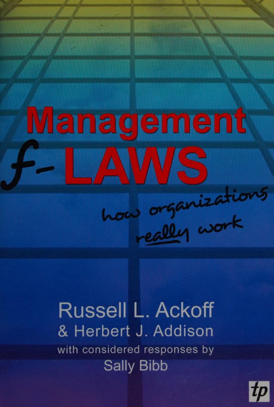 Management f-Laws by Ackoff Russell Lincoln