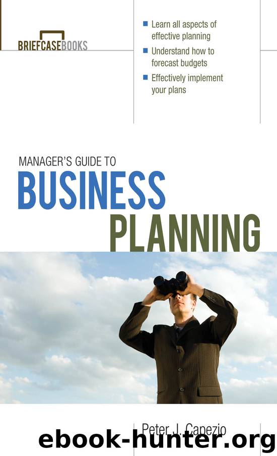 Manager's Guide to Business Planning by Peter J. Capezio