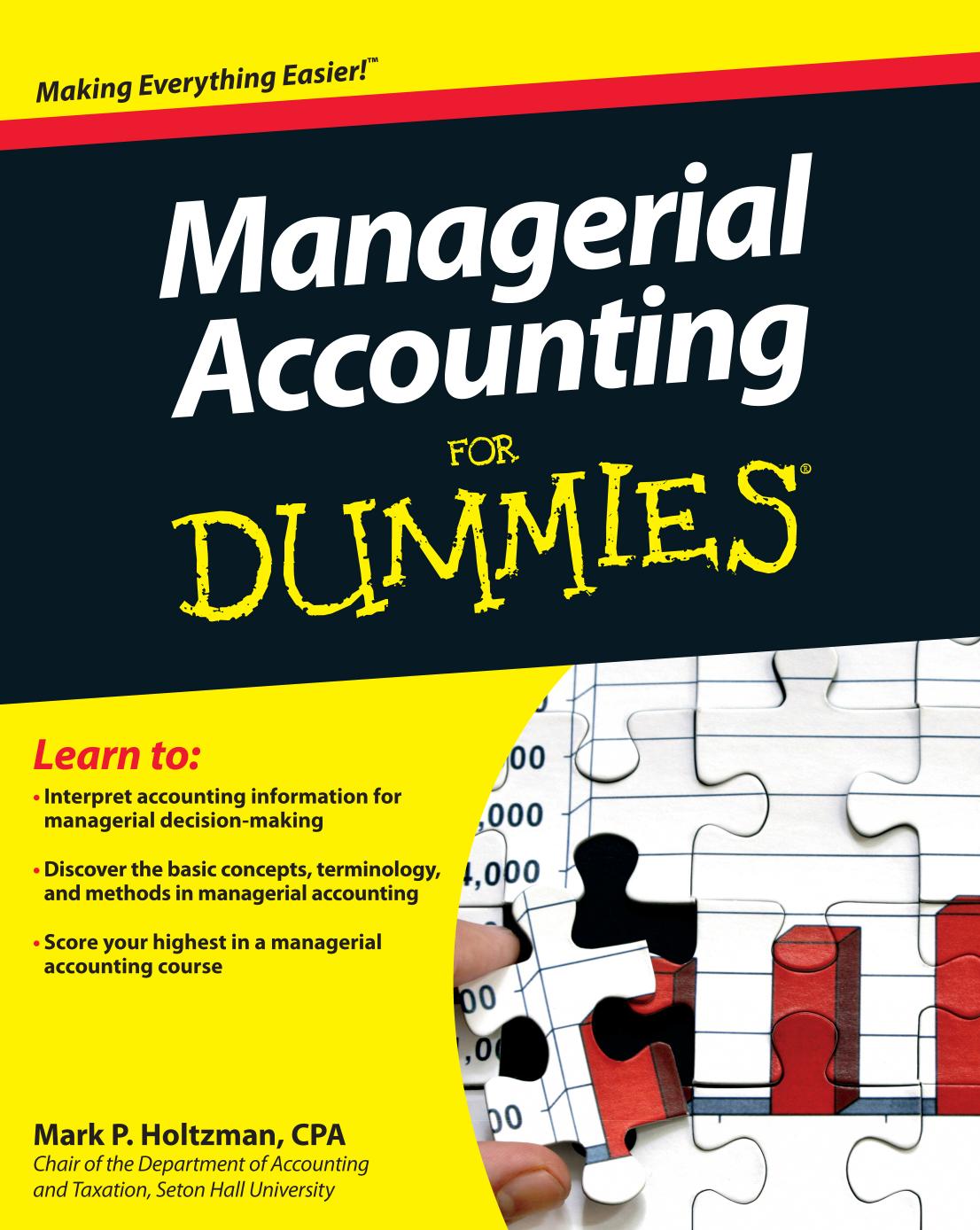 Managerial Accounting for Dummies by Holtzman M.P