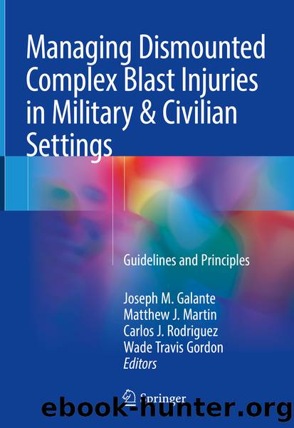 Managing Dismounted Complex Blast Injuries in Military & Civilian Settings by Joseph M. Galante Matthew J. Martin Carlos J. Rodriguez & Wade Travis Gordon