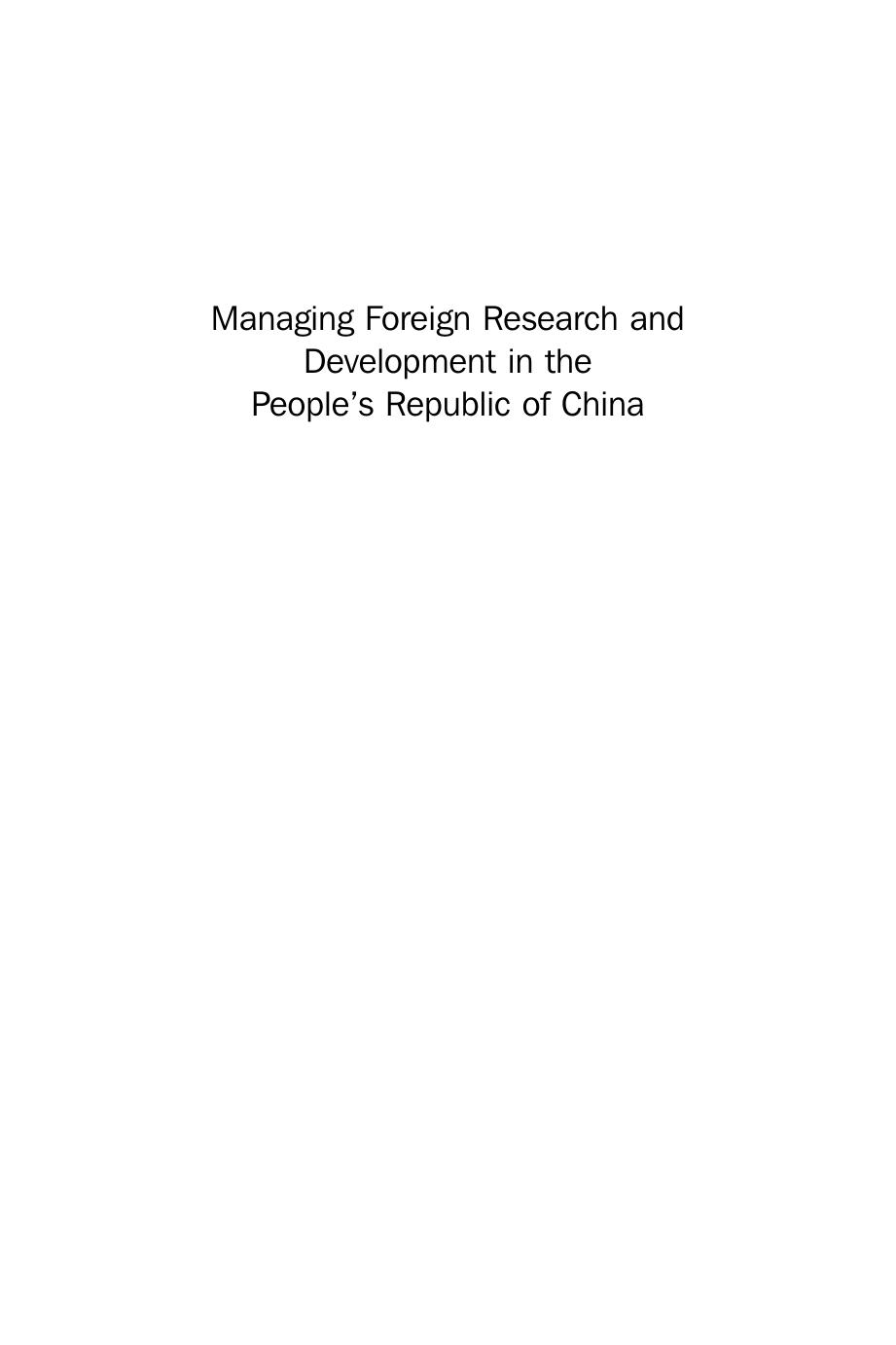 Managing Foreign Research and Development in the People's Republic of China. The New Think-Tank of the World by Zheng Han (Auth.)