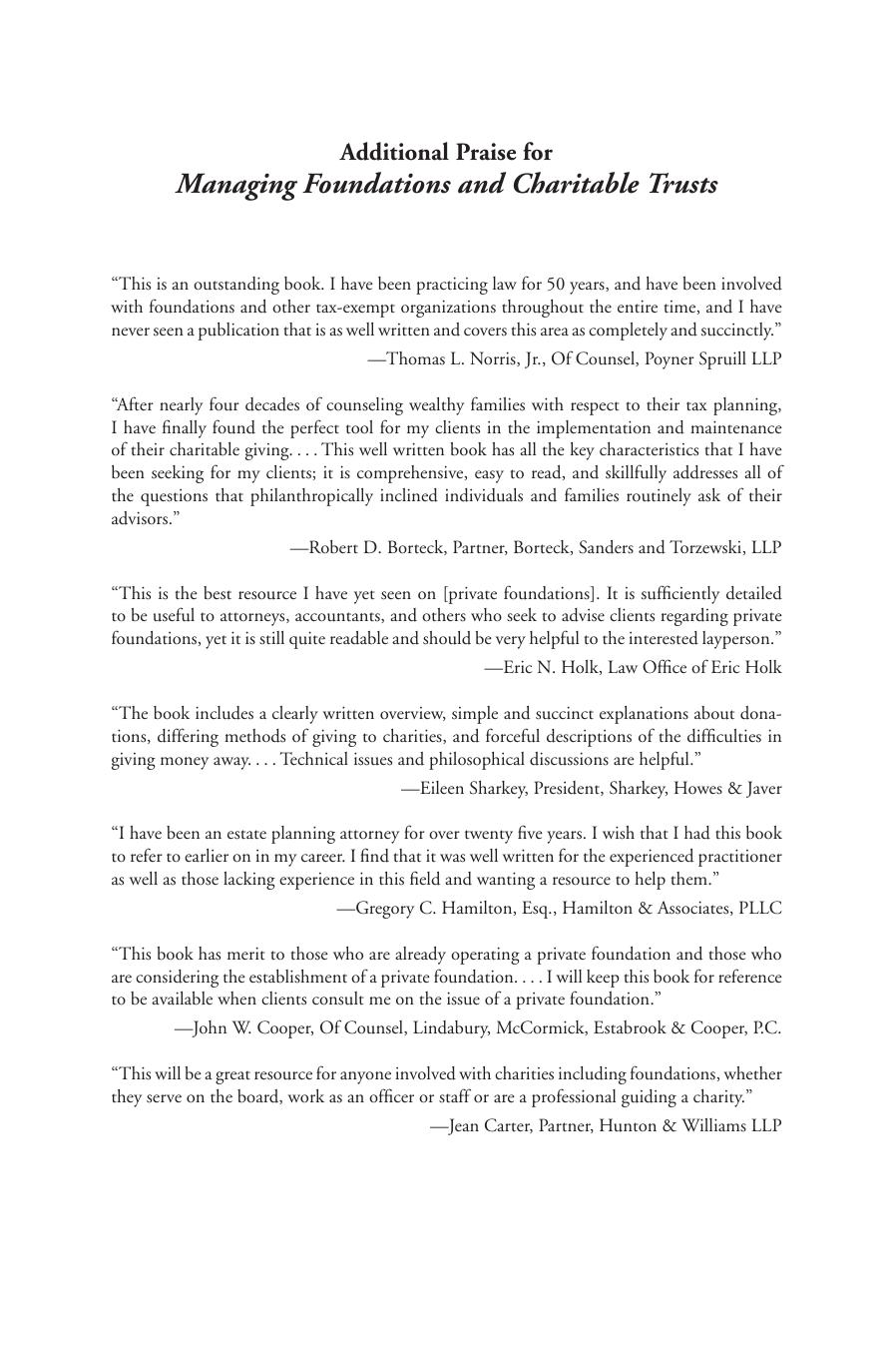 Managing Foundations and Charitable Trusts: Essential Knowledge, Tools, and Techniques for Donors and Advisors by Roger D. Silk James W. Lintott