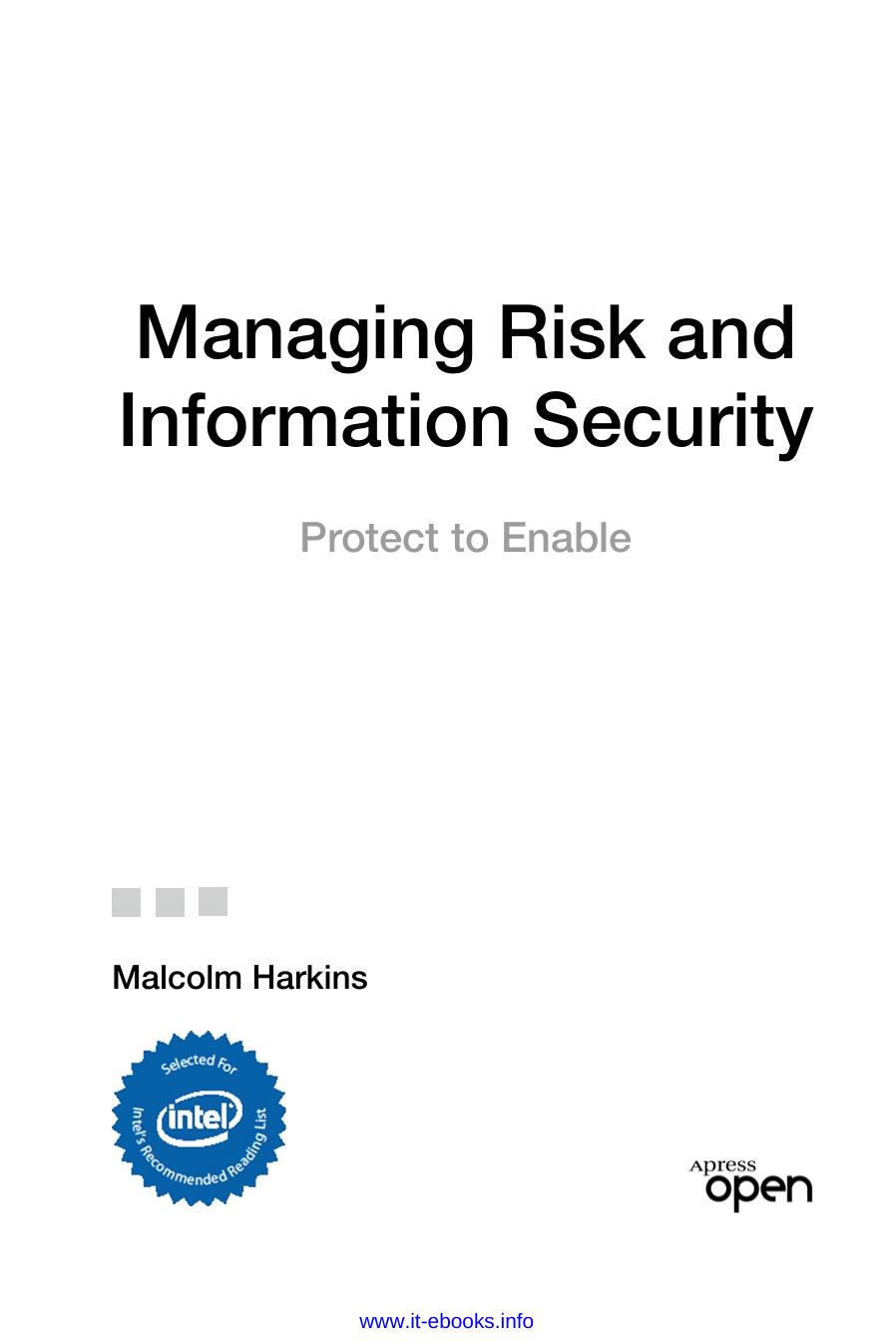 Managing Risk and Information Security by Unknown