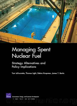 Managing Spent Nuclear Fuel: Strategy Alternatives and Policy Implications by Tom LaTourrette Thomas Light Debra Knopman James T. Bartis