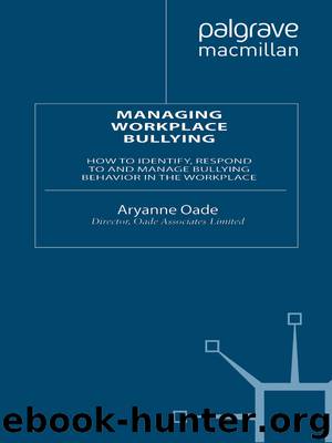 Managing Workplace Bullying by Aryanne Oade