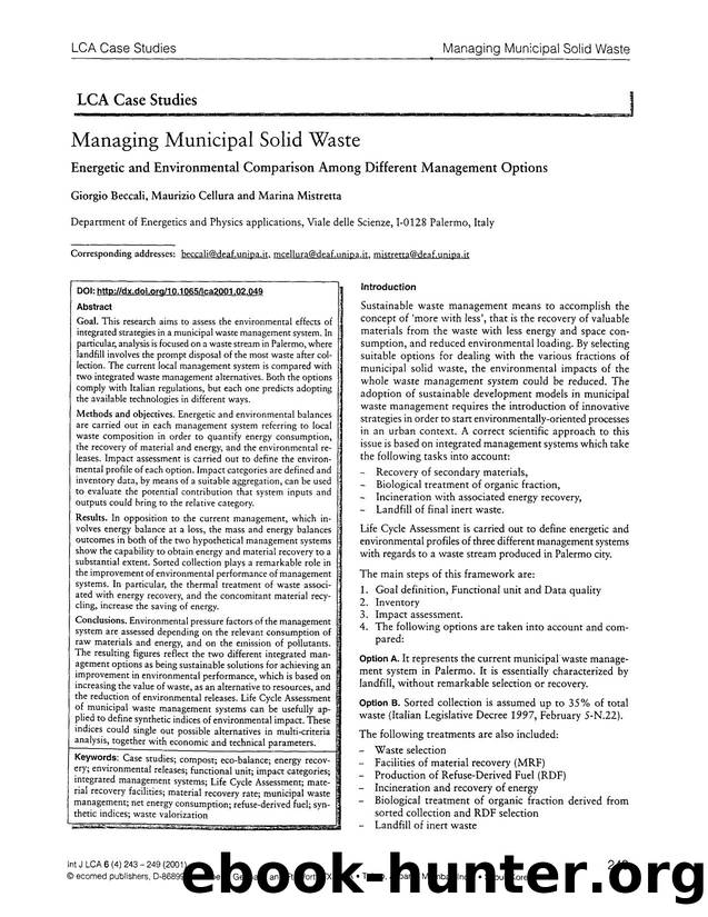 Managing municipal solid waste by Unknown