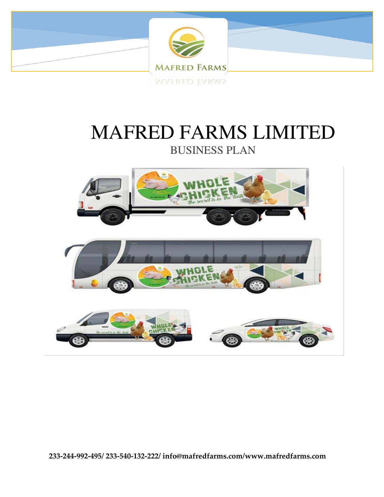 Manfred farms limited by Business plan